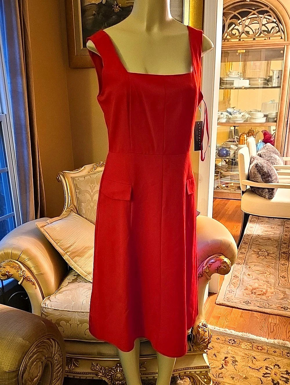 Gal Meets Glam Collection Regina Dress Red Midi Dress